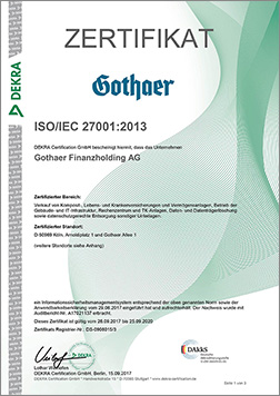 Gothaer Zertifikat